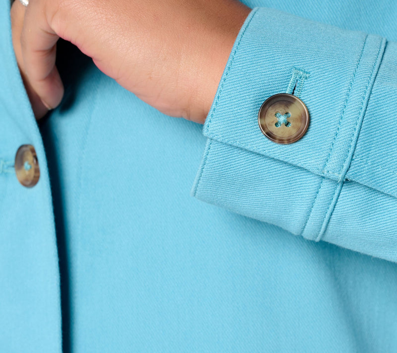 Denim & Co. Comfy Knit Air Collared Button Front Jacket — View 6