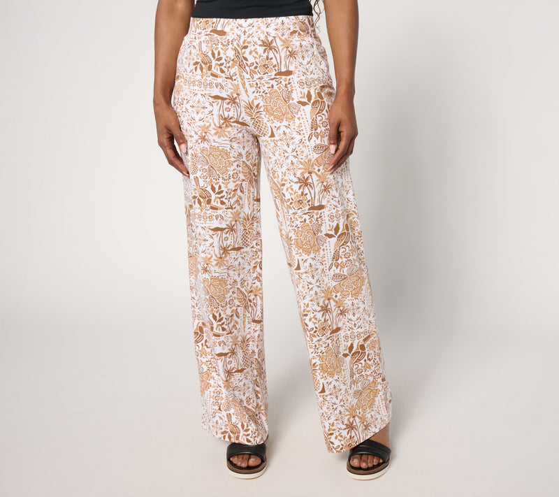 Denim & Co. Beach Jersey Regular Wide Leg Pant - New Colors — View 7