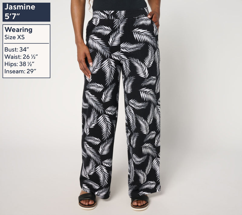 Denim & Co. Beach Jersey Petite Wide Leg Pant - New Colors — View 11