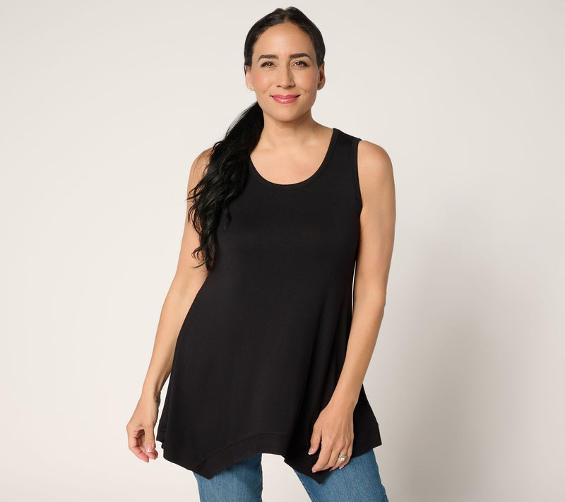 LOGO Layers by Lori Goldstein Hankerchief Hem Tank — View 11