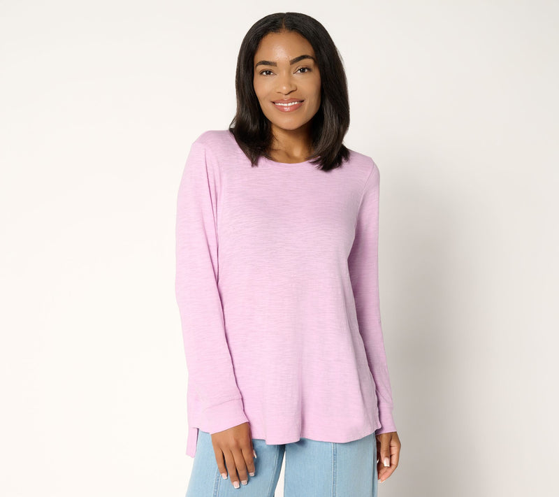 LOGO Principles by Lori Goldstein 100% Cotton Long Sleeve Top — View 15