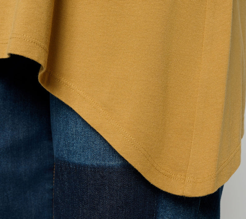 LOGO by Lori Goldstein 3/4 Sleeve Top with Sharkbite Hem — View 16