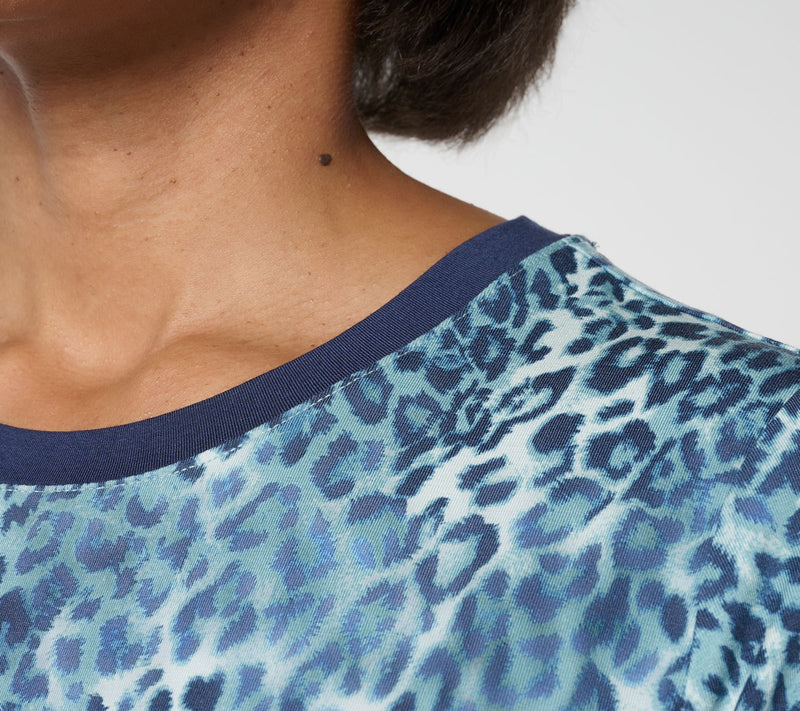 LOGO by Lori Goldstein Rayon 230 Leopard Print Tee — View 5