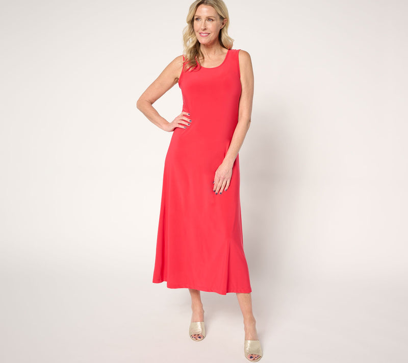 Women with Control Tall Como Jersey Tank Midi Dress — View 3