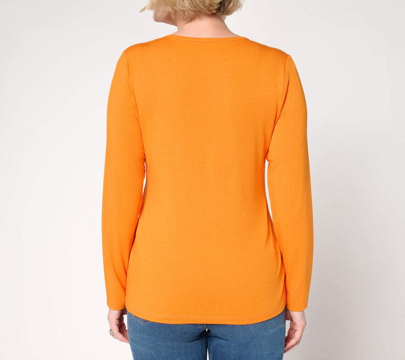 Denim & Co. Essentials Favorite Jersey Top with Seaming Detail — View 5