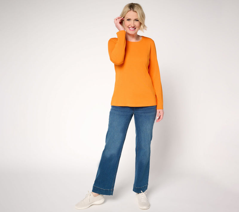 Denim & Co. Essentials Favorite Jersey Top with Seaming Detail — View 6