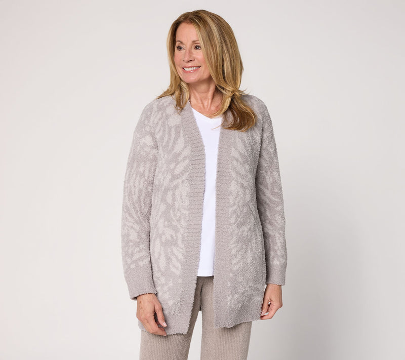 Barefoot Dreams CozyChic Abstract Animal Open Cardigan — View 13
