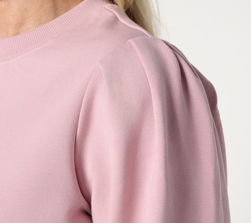 Barefoot Dreams Reg. Brushed Luxe Lounge Puff Sleeve Pullover & Pant — View 12
