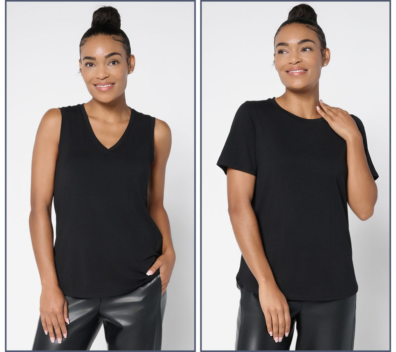 by Stacy London Two Pack Tank & Tee Set Two-Pack — View 9