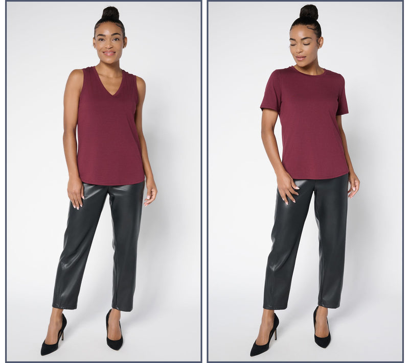 by Stacy London Two Pack Tank & Tee Set Two-Pack — View 4