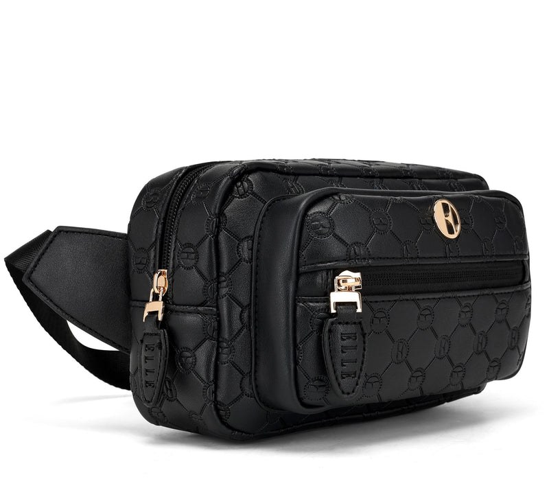 ELLE Compass Vegan Leather Monogram Sling Bag — View 6