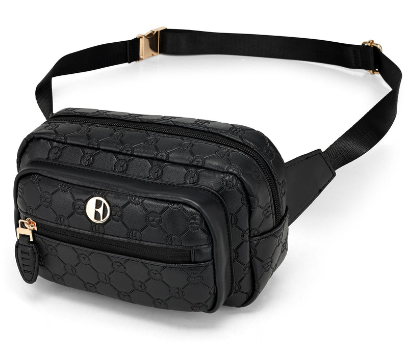 ELLE Compass Vegan Leather Monogram Sling Bag — Main view