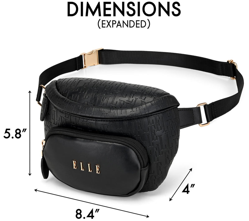 ELLE Wayfarer Vegan Leather Monogram Sling Bag — View 5