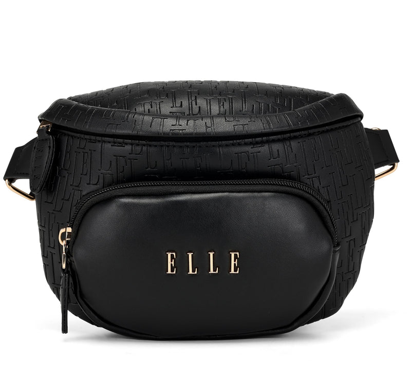 ELLE Wayfarer Vegan Leather Monogram Sling Bag — View 6