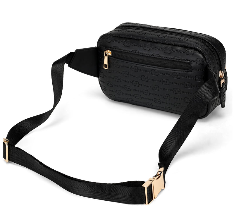 ELLE Eleganza Vegan Leather Monogram Sling Bag — View 2