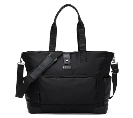 ELLE Voyage Twill and Vegan Leather Weekender Tote Bag