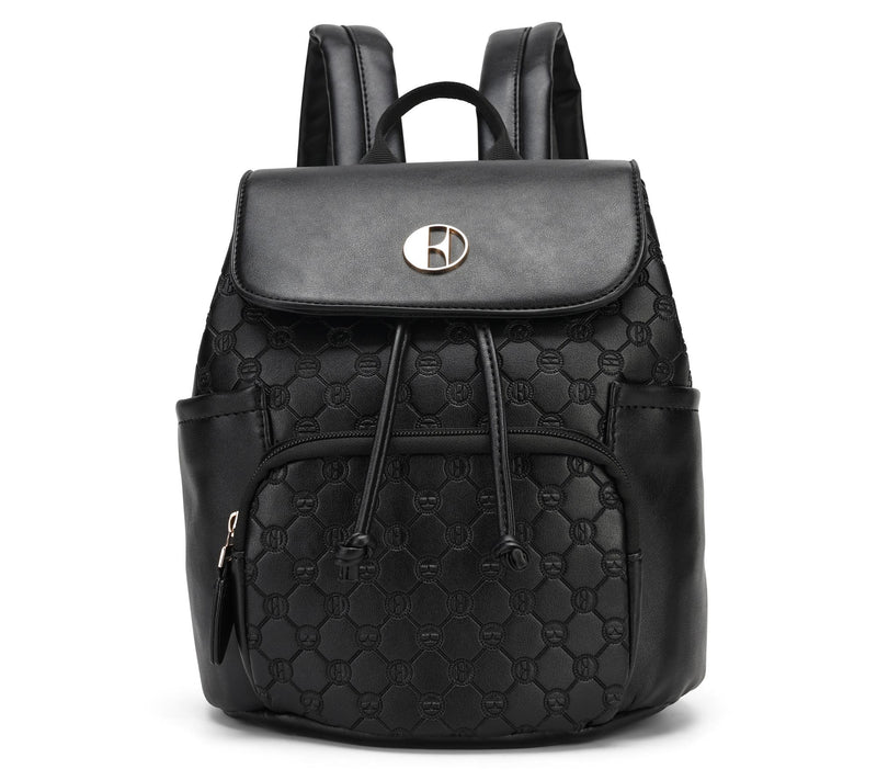 ELLE Compass Vegan Leather Monogram Mini Backpack — View 5
