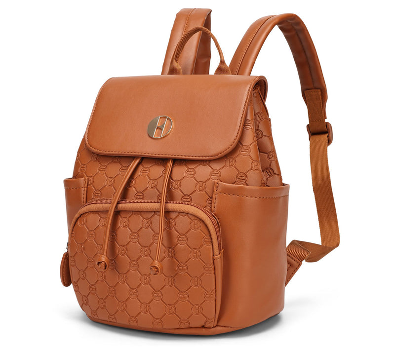 ELLE Compass Vegan Leather Monogram Mini Backpack — View 11