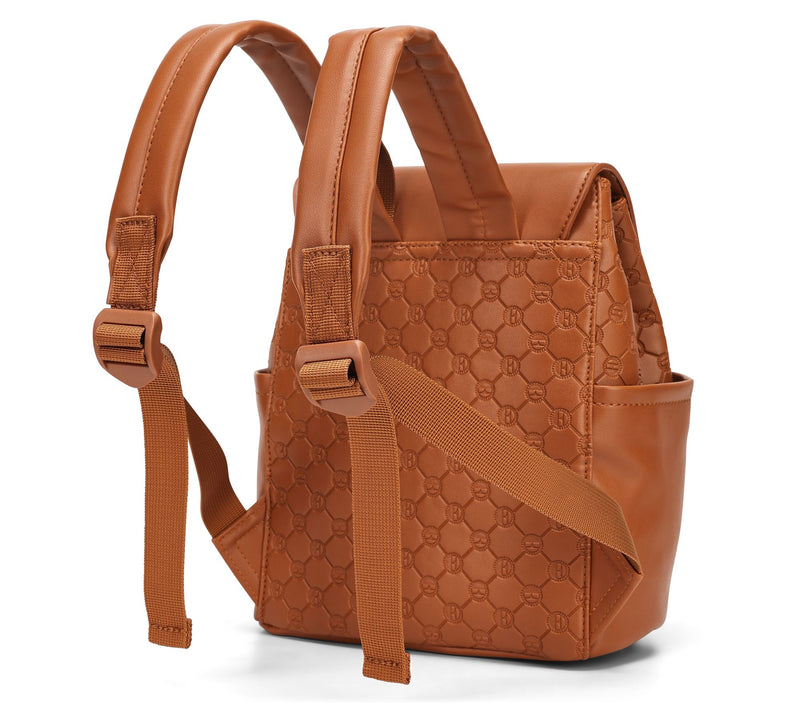 ELLE Compass Vegan Leather Monogram Mini Backpack — View 10