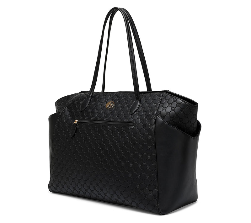 ELLE Compass Vegan Leather Monogram Weekender Tote Bag — View 7