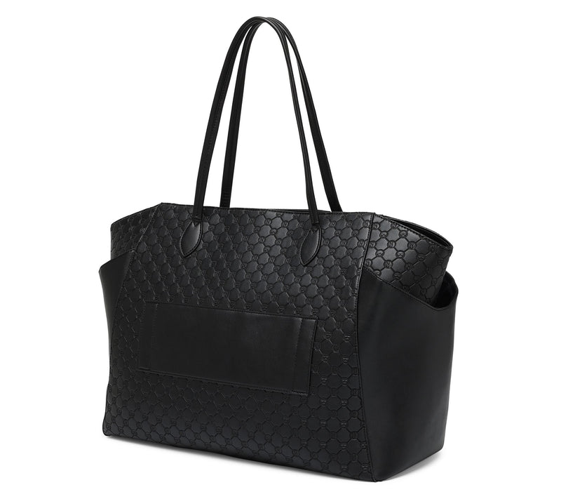 ELLE Compass Vegan Leather Monogram Weekender Tote Bag — View 6
