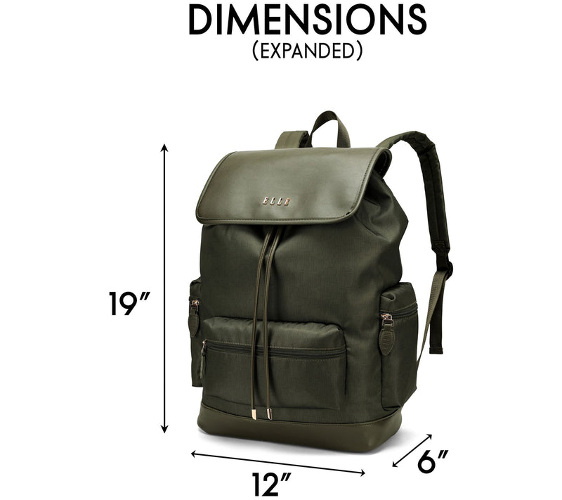 ELLE Wayfarer Monogram Travel Backpack — View 9
