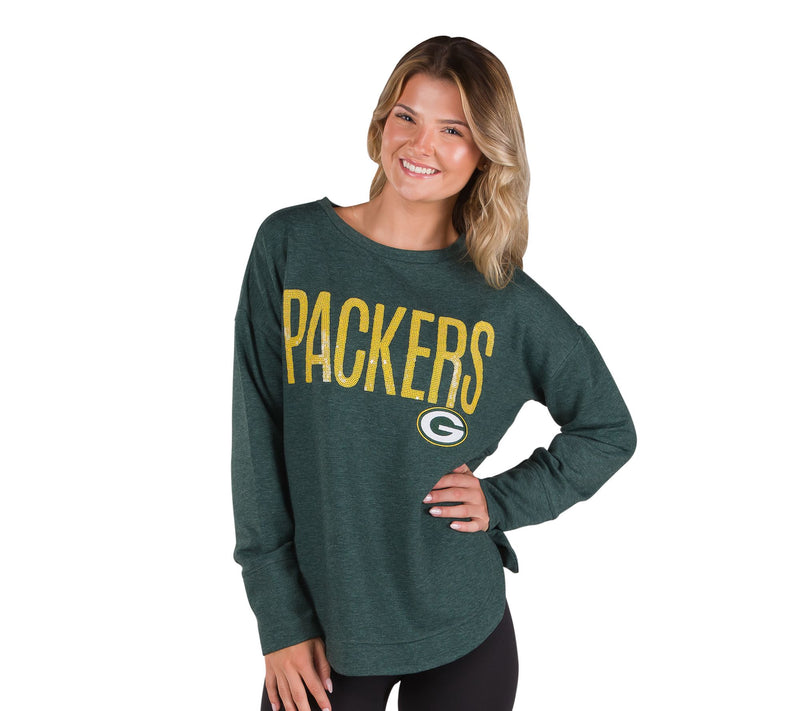 NFL Officially Licensed Women's Sequin Text Pullover — Main view