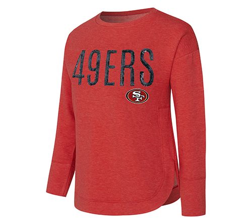 NFL Officially Licensed Women's Sequin Text Pullover — View 2