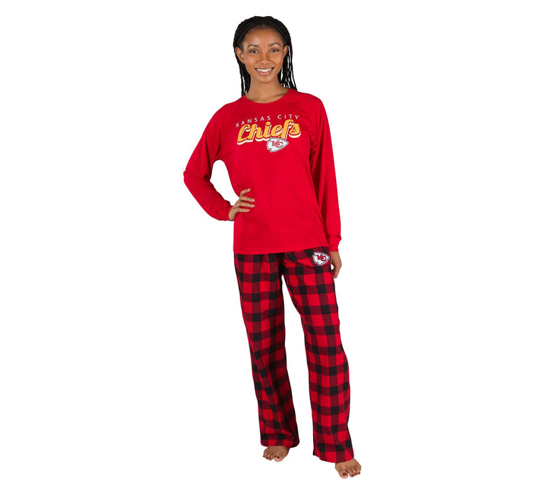 NFL Officially Licensed Women's Long Sleeve Tee Pajama Set — Main view