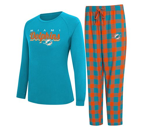 NFL Officially Licensed Women's Long Sleeve Tee Pajama Set — View 12