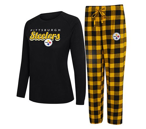 NFL Officially Licensed Women's Long Sleeve Tee Pajama Set — View 26