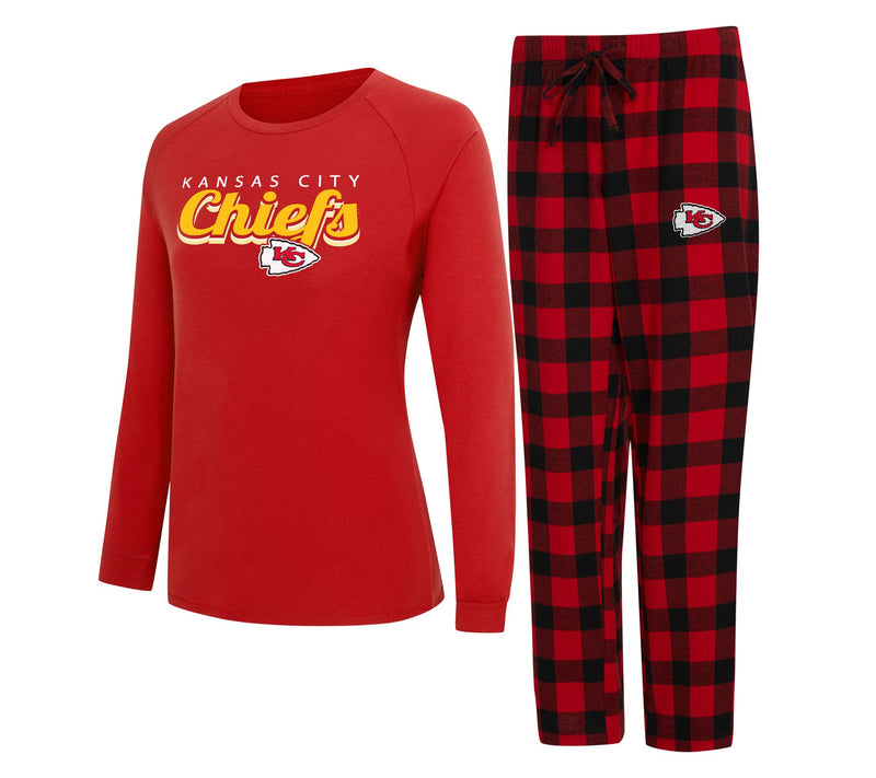 NFL Officially Licensed Women's Long Sleeve Tee Pajama Set — View 9