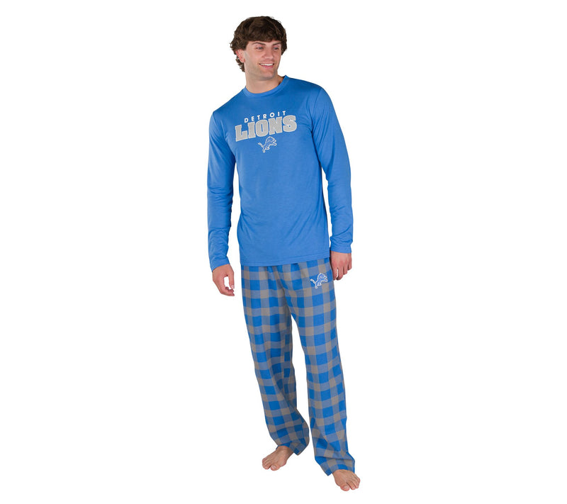 NFL Officially Licensed Men's Long Sleeve Tee Pajama Set — Main view