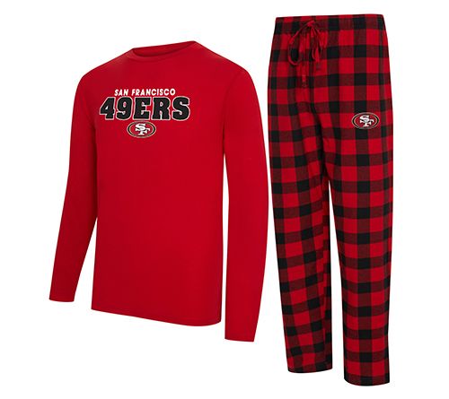 NFL Officially Licensed Men's Long Sleeve Tee Pajama Set — View 2