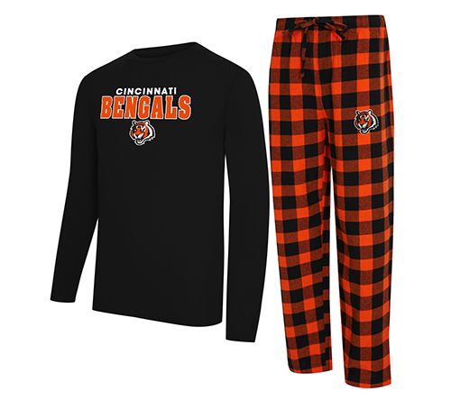 NFL Officially Licensed Men's Long Sleeve Tee Pajama Set — View 4