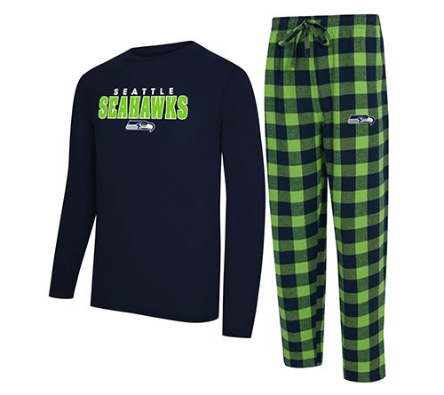 NFL Officially Licensed Men's Long Sleeve Tee Pajama Set — View 32
