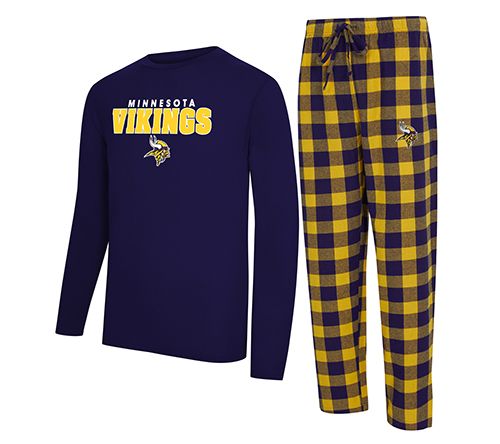 NFL Officially Licensed Men's Long Sleeve Tee Pajama Set — View 30