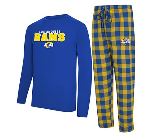NFL Officially Licensed Men's Long Sleeve Tee Pajama Set — View 25
