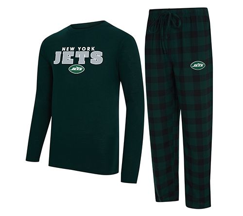 NFL Officially Licensed Men's Long Sleeve Tee Pajama Set — View 19