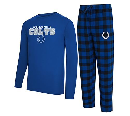 NFL Officially Licensed Men's Long Sleeve Tee Pajama Set — View 12