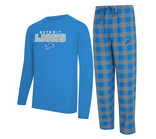 NFL Officially Licensed Men's Long Sleeve Tee Pajama Set — View 20