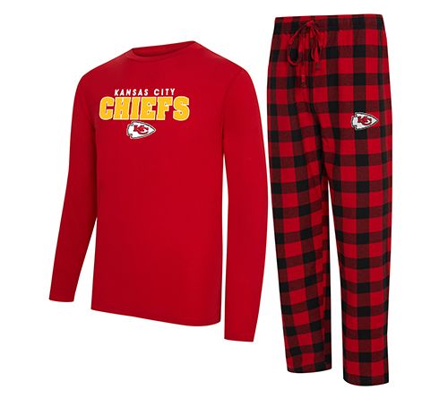 NFL Officially Licensed Men's Long Sleeve Tee Pajama Set — View 11