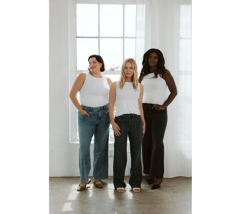 Me by Jennie Garth Regular Repreve Wide Leg Jeans- Color — View 2