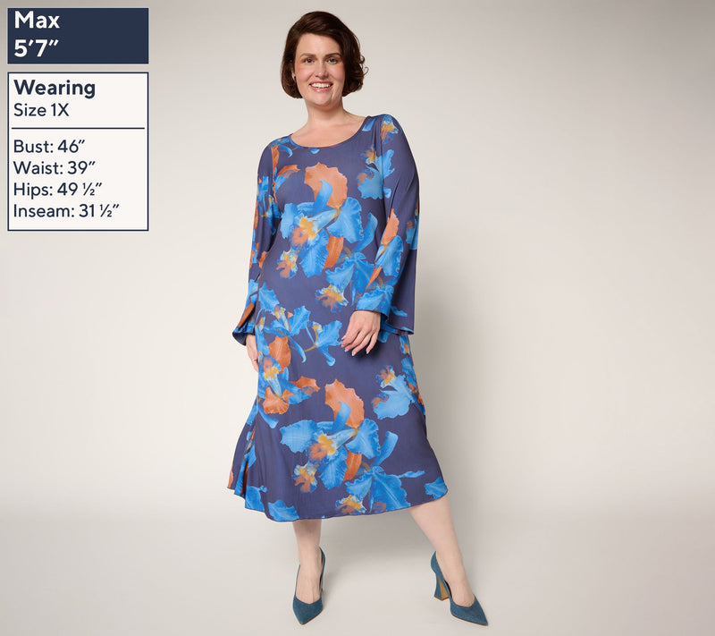 Women with Control Reversible Regular Printed Midi Dress — View 2