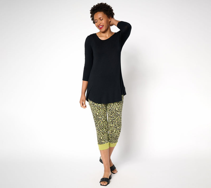 LOGO by Lori Goldstein Regular Knit Capri Pants — View 5