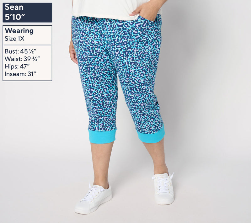 LOGO by Lori Goldstein Petite Knit Capri Pants — View 2