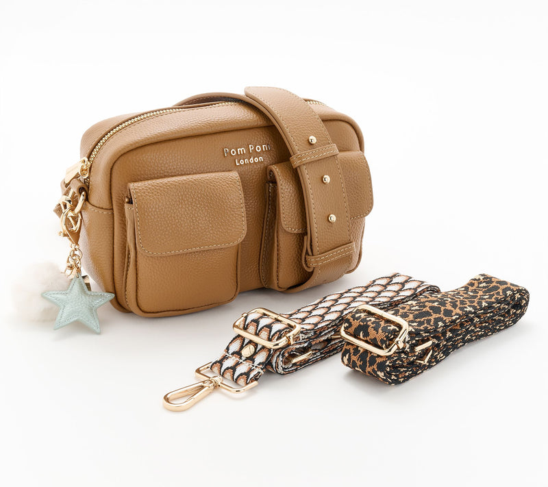 Pom Pom London Leather Chiswick Cargo Crossbody w/ Accessories — View 9