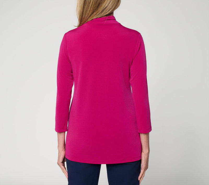 Susan  Graver Regular Essentials Liquid Knit Mock Neck Tunic — View 20