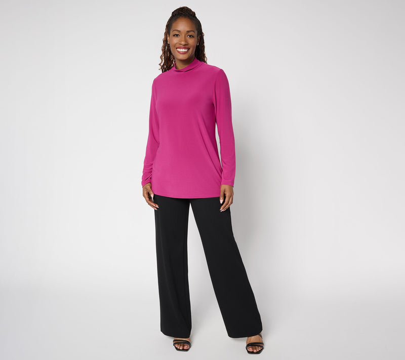 GRAVER Susan Graver LK Luxe Mock Neck Long Sleeve Top — View 5