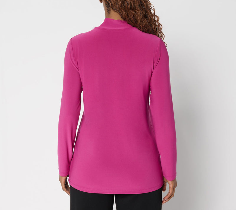 GRAVER Susan Graver LK Luxe Mock Neck Long Sleeve Top — View 4